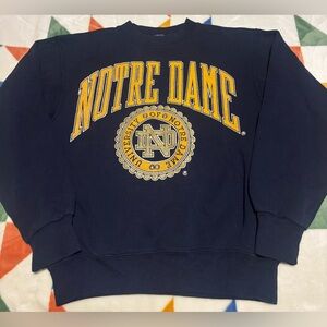 Vintage University Of Notre Dame Crewneck Sweatshirt Galt Sand Tag Size Small